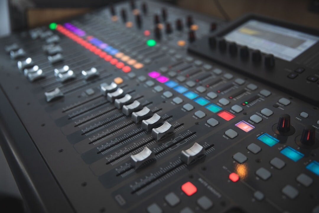sound engineer mixing audio